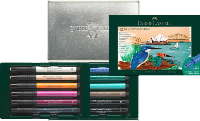 Cutie 12 Culori Pitt Artist Pen Cities Sydney, Faber-Castell [3]