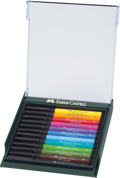 Cutie 12 Culori Pitt Artist Pen Nuante Basic, Faber-Castell [2]