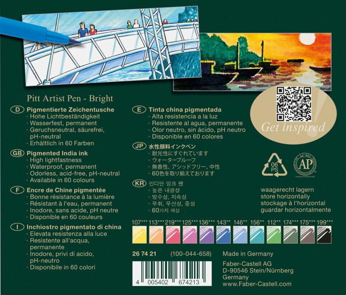 Cutie 12 Culori Pitt Artist Pen Nuante Basic, Faber-Castell [5]
