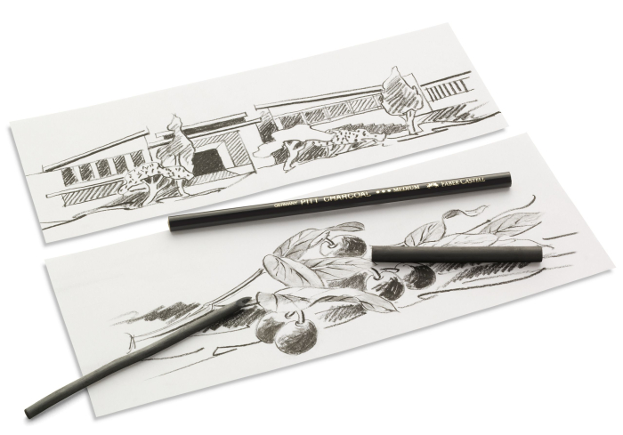 Cutie 6 Buc Carbune Natural Pitt Monochrome 6-11mm, Faber-Castell [2]