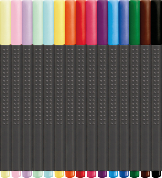 Liner 0.4 mm Set 15 Bucati Promo Cutie Metal, Faber-Castell [2]