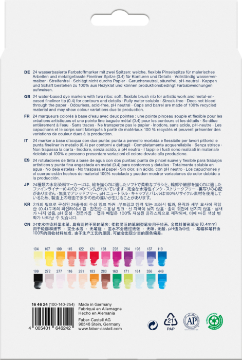 Marker Solubil 2 Capete Set 24 Buc Candy Shop Goldfaber, Faber-Castell [2]