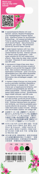 Marker Solubil 2 Capete Set 4 Bucati Tropical Collection Flamingo Goldfaber, Faber-Castell [2]