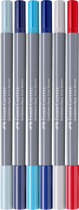 Marker Solubil 2 Capete Set 6 Lettering Goldfaber, Faber-Castell [2]