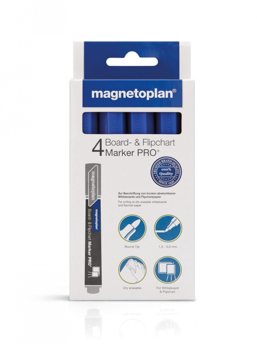 Marker whiteboard MAGNETOPLAN albastru 4/set [2]