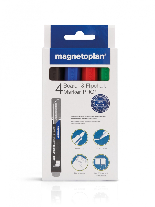 Marker whiteboard MAGNETOPLAN verde 4/set [3]
