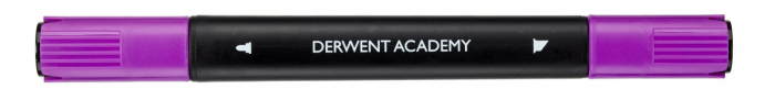 Markere cu 2 capete - varf tip dalta si varf fin, 8 buc/set Derwent Academy [4]