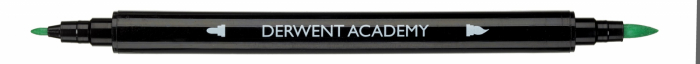 Markere cu 2 capete - varf tip pensula si varf fin, 8 buc/set Derwent Academy [5]