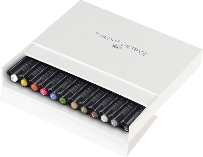 Pitt Artist Pen Caligrafic Cutie Studio 12 Buc, Faber-Castell [2]