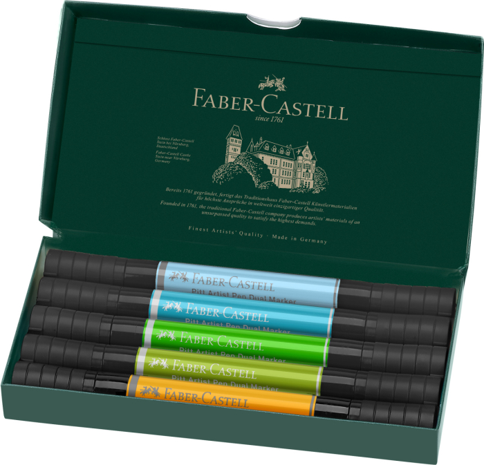 Pitt Artist Pen Dual Marker Set 5 Buc Animals, Faber-Castell [2]