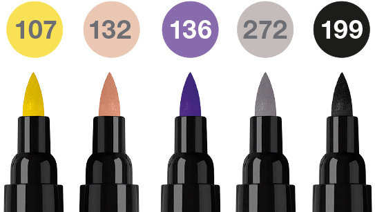 Pitt Artist Pen Dual Marker Set 5 Buc Fashion, Faber-Castell [4]