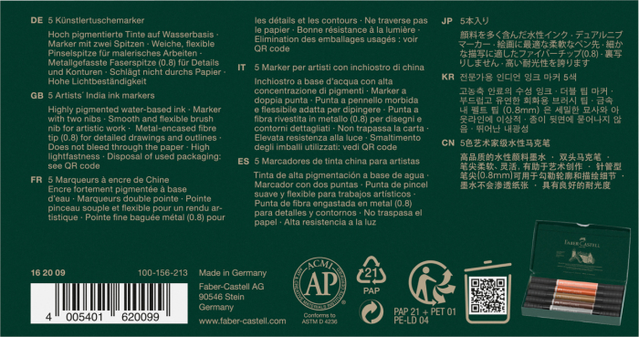 Pitt Artist Pen Dual Marker Set 5 Buc Portret, Faber-Castell [3]