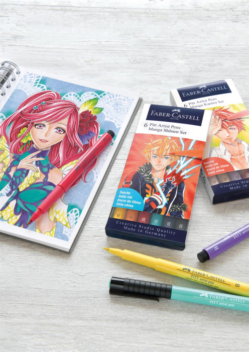 Pitt Artist Pen Manga Set 6 Shonen 2019, Faber-Castell [2]