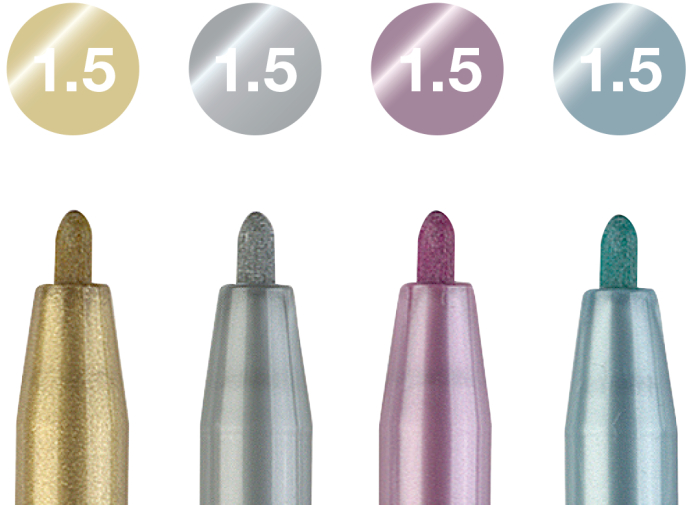 Pitt Artist Pen Set 4 Buc Metalizate, Faber-Castell [2]
