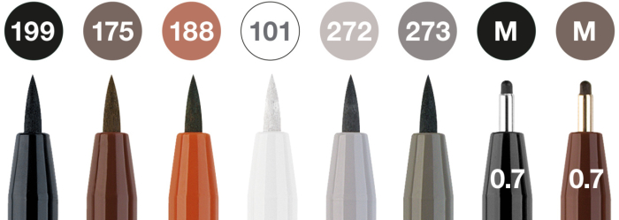 Pitt Artist Pen Set 8 Buc Clasic, Faber-Castell [2]
