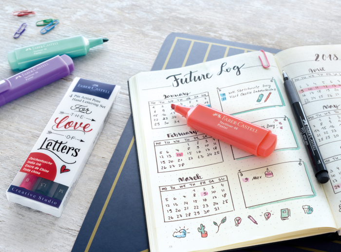 Pitt Artist Pen Set Caligrafic 4 Buc, Faber-Castell [3]
