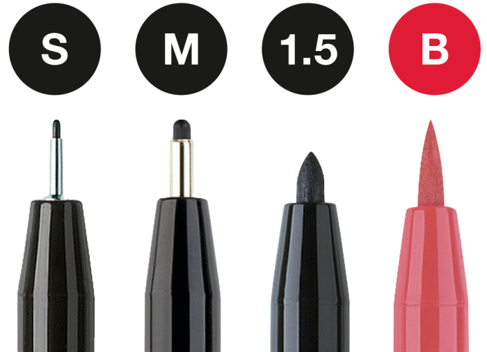 Pitt Artist Pen Set Caligrafic 4 Buc, Faber-Castell [4]