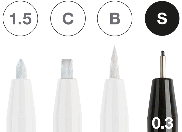 Pitt Artist Pen Soft Brush Set 4 Buc Alb+Negru, Faber-Castell [2]