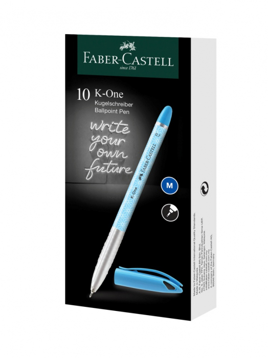 Pix Unica folosinta 0.7 mm Albastru K1, Faber-Castell [3]