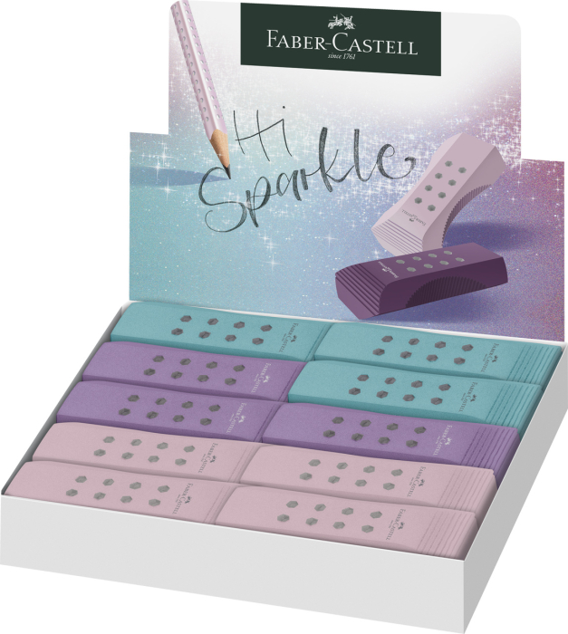 Radiera Rollon Sparkle Rose-Turcoaz-Violet, Faber-Castell [4]