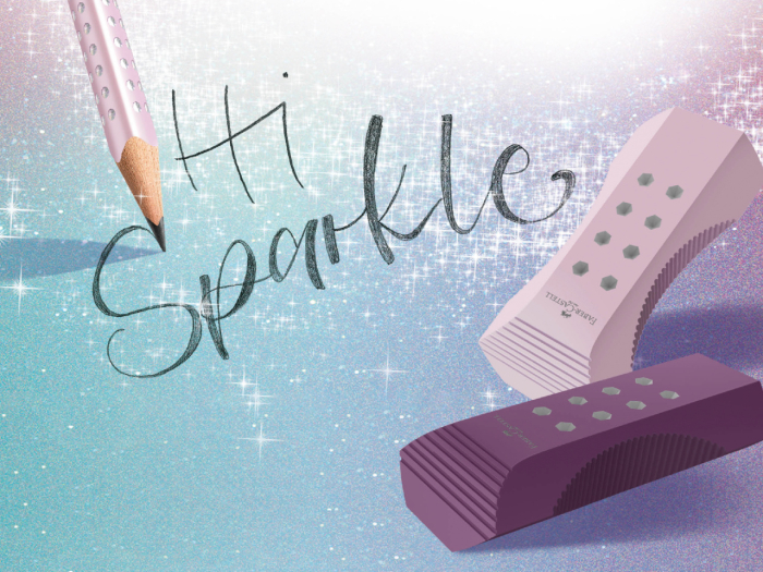 Radiera Rollon Sparkle Rose-Turcoaz-Violet, Faber-Castell [5]