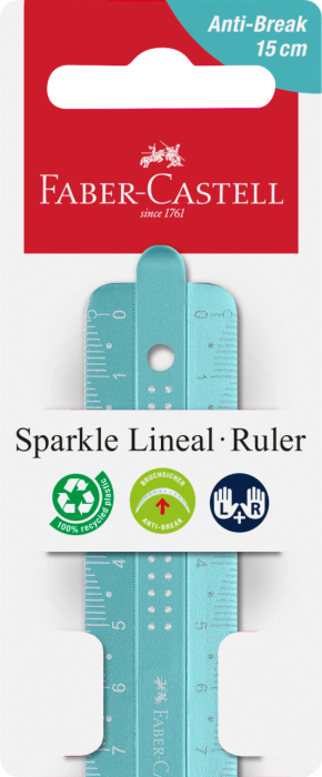 Rigla 15Cm Sparkle, Faber-Castell [2]