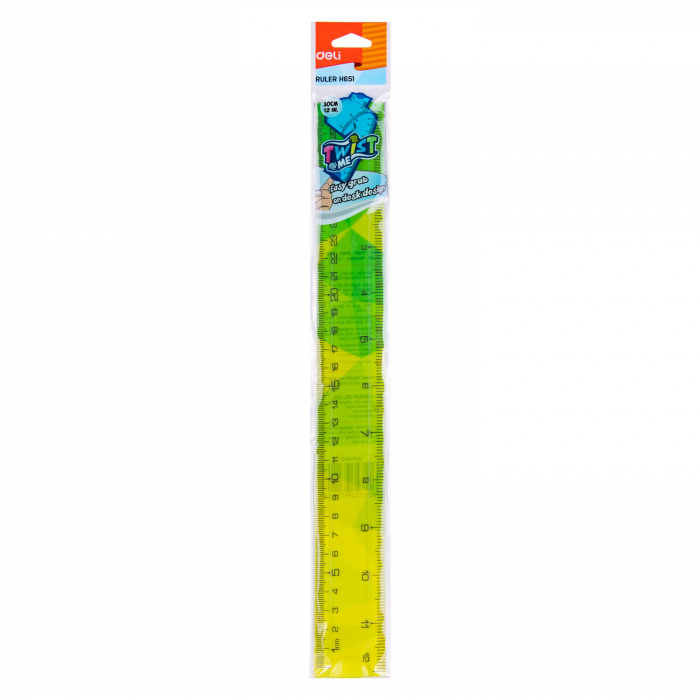 Rigla 30 cm Multicolora Flexibila, Deli [3]