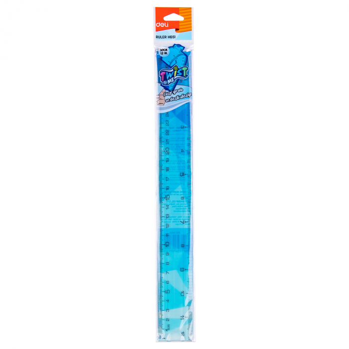 Rigla 30 cm Multicolora Flexibila, Deli [4]
