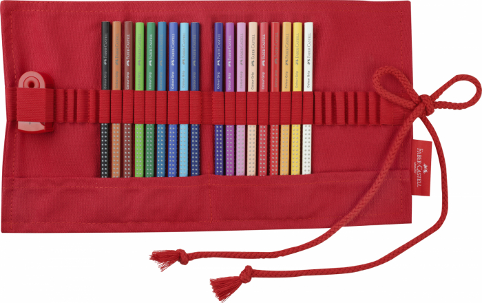 Rollup 18 Creioane Colorate Grip + Ascutitoare Sleeve, Faber-Castell [4]