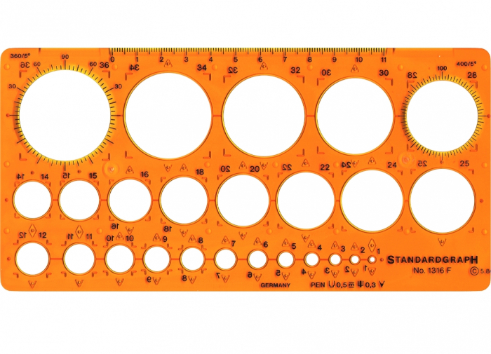 Sablon Cercuri 1-36, 25 cercuri, StandardGraph [1]