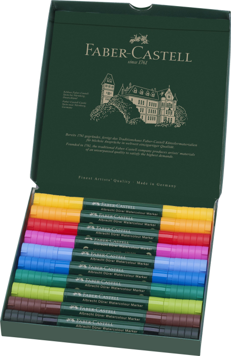 Set 10 Markere Solubile A.Durer, Faber-Castell [2]