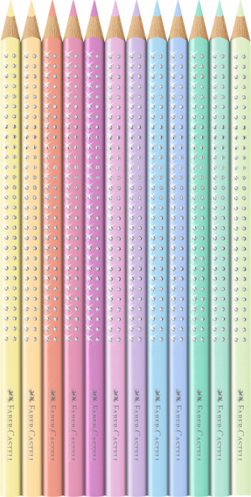 Set Cadou 12 Creioane Colorate Pastel Sparkle, Faber-Castell [2]