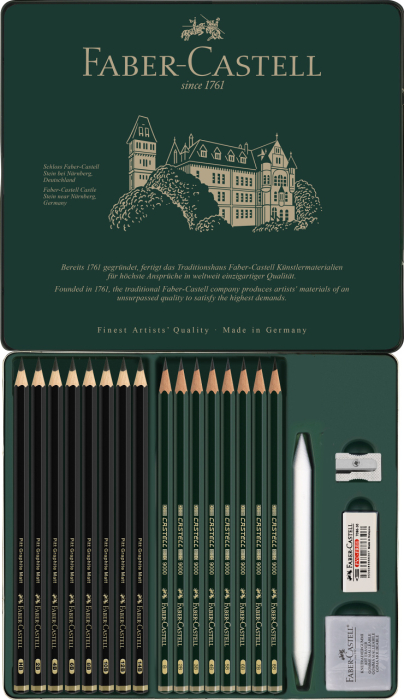 Set 20 Buc Creion Grafit Mat + Castell 9000, Faber-Castell [4]