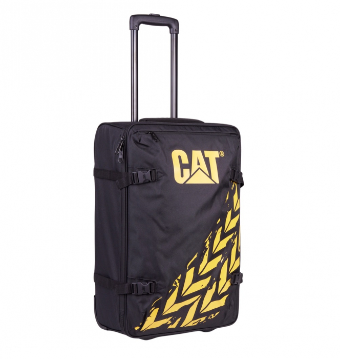 Set 3 trollere Soft Luggage (20/23/27 inch) Poliester, galben/negru, CATERPILLAR [2]