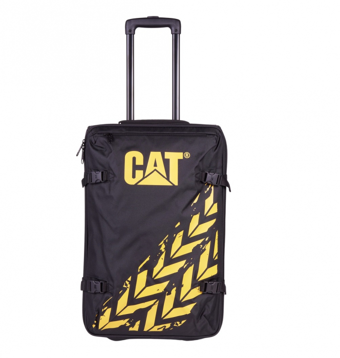 Set 3 trollere Soft Luggage (20/23/27 inch) Poliester, galben/negru, CATERPILLAR [4]