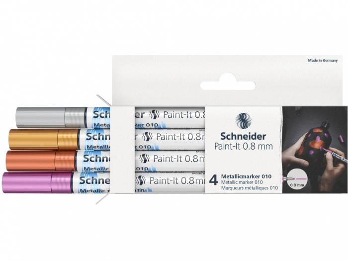Set 4 Markere metalice Paint-It 010 0,8 mm Set 1, Schneider [2]