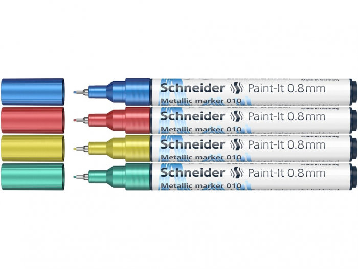 Set 4 Markere metalice Paint-It 010 0,8 mm Set 2, Schneider [3]