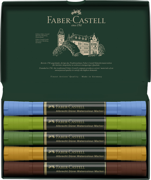 Set 5 Markere Solubile Peisaj A.Durer, Faber-Castell [2]