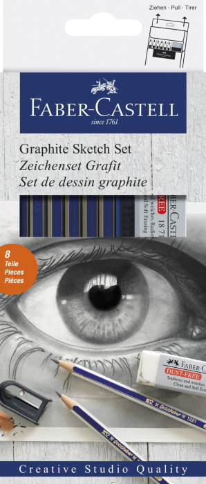 Set 6 Creion Grafit Diverse Tarii Goldfaber+ Radiera+Ascutitoare, Faber-Castell [5]