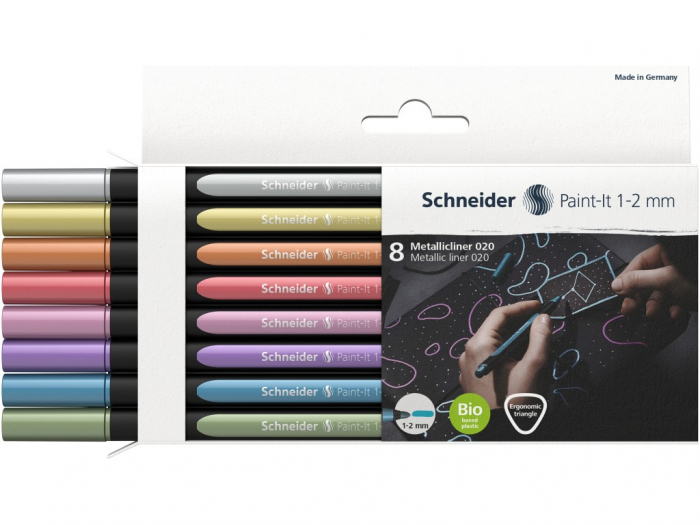 Set 8x Liner metalic Paint-It 020 1-2 mm, Schneider [2]