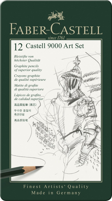 Set Arta 12 Buc Creion Grafit Castell 9000, Faber-Castell [3]