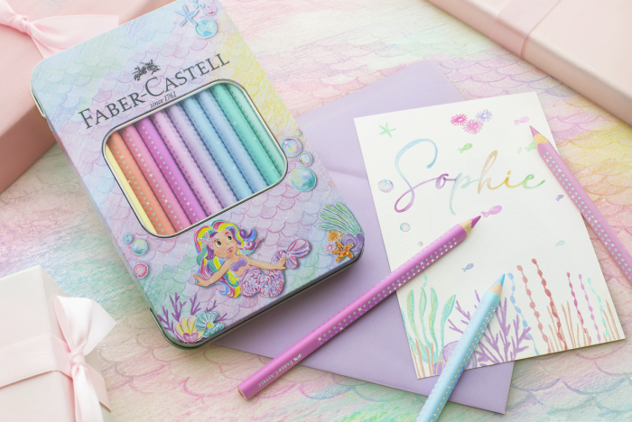 Set Cadou 10 Creioane Colorate Sparkle Jumbo Pastel, Faber-Castell [2]