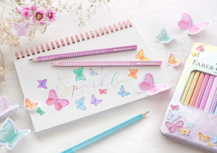 Set Cadou 12 Creioane Colorate Pastel Sparkle, Faber-Castell [7]
