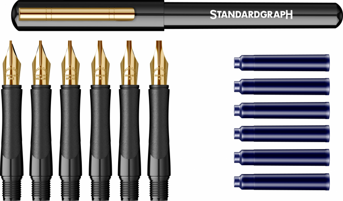 Set caligrafie stilou+penite 0.85/1.1/1.35/1.6/2.2/2.8 StandardGraph [3]