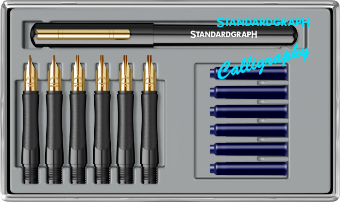 Set caligrafie stilou+penite 0.85/1.1/1.35/1.6/2.2/2.8 StandardGraph [2]