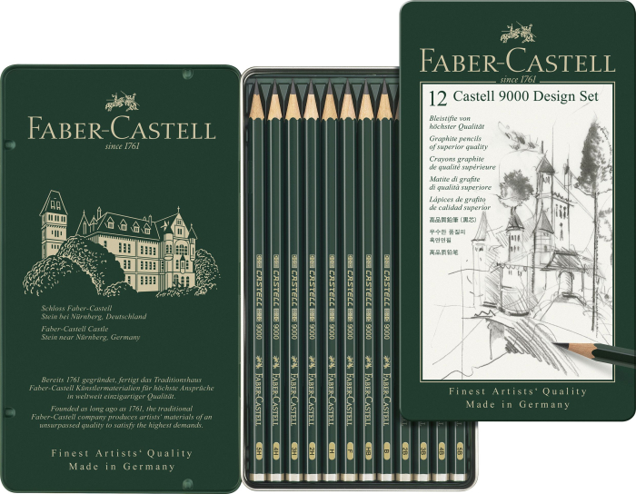 Set Design 12 Buc Creion Grafit Castell 9000, Faber-Castell [2]