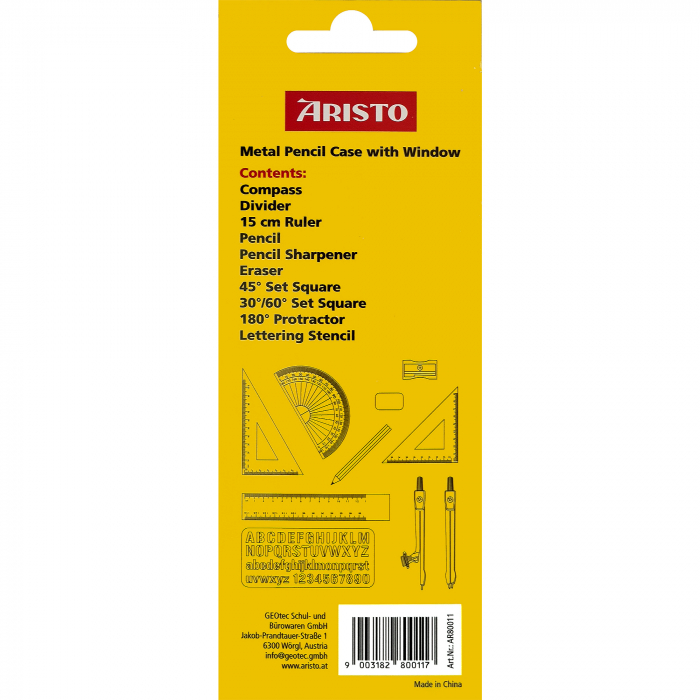 Set geometrie scolara 10 piese Aristo [2]