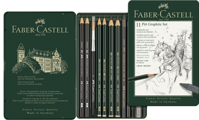 Set Pitt Monochrome Grafit 11 Buc, Faber-Castell [2]