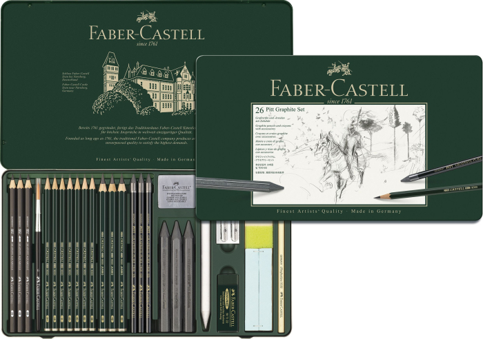 Set Pitt Monochrome Grafit 26 Buc, Faber-Castell [2]