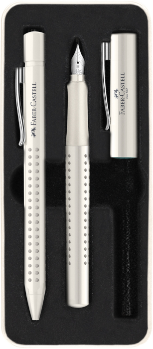 Set Stilou M + Pix Grip 2010 Alb Cocos, Faber-Castell [3]